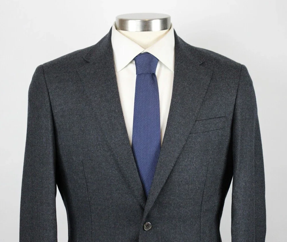 $498 Polo Ralph Lauren Jacket 44 R Men's Grey Wool Modern Fit Sport Coat Blazer